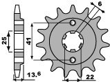 PBR ZĘBATKA PRZEDNIA 293 15 18NC HONDA XL 600V TRANSALP (87-88) (JTF293.15) (ŁAŃC. 525)