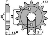 PBR ZĘBATKA PRZEDNIA 346 15 18NC (ŁAŃC. 525) PBR ZĘBATKA PRZEDNIA 346 15 18NC (ŁAŃC. 525)