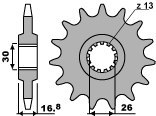 PBR ZĘBATKA PRZEDNIA 347 14 18NC (ŁAŃC. 530)
