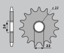 PBR ZĘBATKA PRZEDNIA 406 14 18NC APRILIA 125 (88-93) (ŁAŃC. 520)