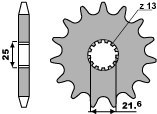 PBR ZĘBATKA PRZEDNIA 518 13 18NC KAWASAKI Z 650 /750 79-83 (ŁAŃC. 630)
