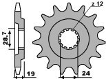 PBR ZĘBATKA PRZEDNIA 529 17 18NC KAWASAKI ZX 10 88-90 (ŁAŃC. 532)