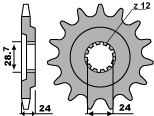 PBR ZĘBATKA PRZEDNIA 530 17 18NC KAWASAKI ZZR 1100 90-92 (ŁAŃC. 530)