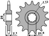 PBR ZĘBATKA PRZEDNIA 585 16 18NC XTZ 750 (89-97), ZX 6R (07-08) (ŁAŃC. 520) PBR ZĘBATKA PRZEDNIA 585 16 18NC XTZ 750 (89-97), ZX 6R (07-08) (ŁAŃC. 520)