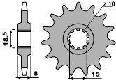 PBR ZĘBATKA PRZEDNIA 599 12 18NC (ŁAŃC. 415) PBR ZĘBATKA PRZEDNIA 599 12 18NC (ŁAŃC. 415)