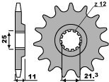 PBR ZĘBATKA PRZEDNIA 727 16 18NC (ŁAŃC. 520)