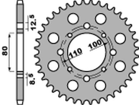 PBR ZĘBATKA TYLNA 333 41 HONDA CB 750K 78 (ŁAŃC. 630) (JTR333.41) PBR ZĘBATKA TYLNA 333 41 HONDA CB 750K 78 (ŁAŃC. 630) (JTR333.41)