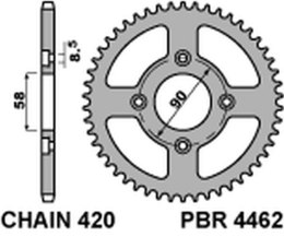 PBR ZĘBATKA TYLNA 4462 35 F (ŁAŃC. 420)