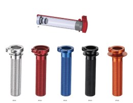 ACCEL ROLGAZ ALUMINIOWY Z ŁOŻYSKIEM HONDA CRF 250R '04-'18, CRF 450R '07-'18, CRF 450X '05-'18 (L2210300) KOLOR SREBRNY