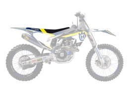 BLACKBIRD POKROWIEC / POSZYCIE NA SIEDZENIE HUSQVARNA FC/TC '16-'18, TE/FE '17-'19 DREAM 4 KOLOR CZARNY NIEBIESKI ŻÓŁTY