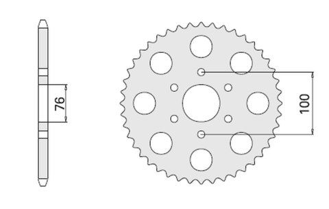CHT ZĘBATKA TYLNA 818 42 SUZUKI GS 1000/ GSX 1100 E (818-42) CHT ZĘBATKA TYLNA 818 42 SUZUKI GS 1000/ GSX 1100 E (818-42)