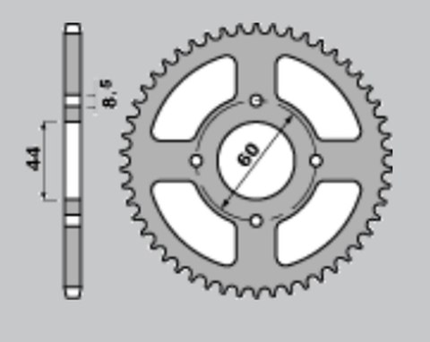 CHT ZĘBATKA TYLNA 832 42 (832-42) YAMAHA DT 80 MX CHT ZĘBATKA TYLNA 832 42 (832-42) YAMAHA DT 80 MX
