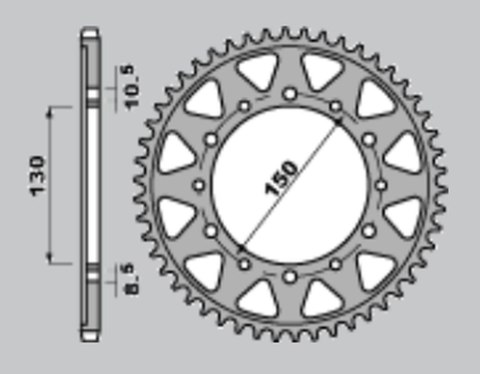 CHT ZĘBATKA TYLNA 860 38 (A4150859380) YAMAHA FZS 600 FAZER 96-03 CHT ZĘBATKA TYLNA 860 38 (A4150859380) YAMAHA FZS 600 FAZER 96-03