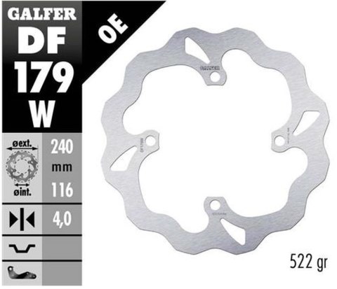 GALFER TARCZA HAMULCOWA TYŁ KAWASAKI KX 125/250 '03-, KX 250F/450F '04-'19, SUZUKI RM 250Z '04-'06 WAVE (240X116X4MM) GALFER TARCZA HAMULCOWA TYŁ KAWASAKI KX 125/250 '03-, KX 250F/450F '04-'19, SUZUKI RM 250Z '04-'06 WAVE (240X116X4MM)