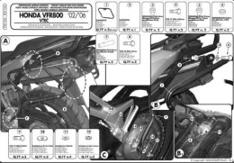 KAPPA STELAŻ KUFRÓW BOCZNYCH MONOKEY SIDE HONDA VFR 800 - TYLKO POD KUFRY K33N K'ROAD