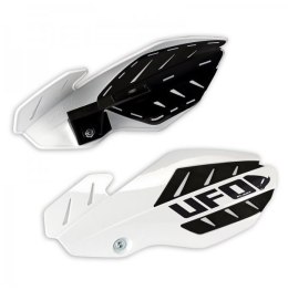 UFO OSŁONY RĄK (HANDBARY) FLAME HONDA CRF 250 '12-'17, CRF 450 '12-'16 KOLOR BIAŁY/CZARNY (Z MOCOWANIAMI)