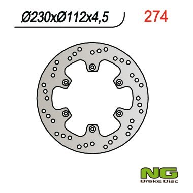 NG TARCZA HAMULCOWA PRZÓD APRILIA RX 50, YAMAHA DT 50R 97- (230x112x4,5) NG TARCZA HAMULCOWA PRZÓD APRILIA RX 50, YAMAHA DT 50R 97- (230x112x4,5)