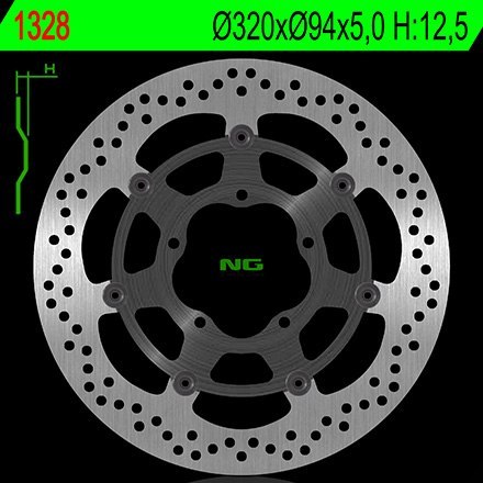 NG TARCZA HAMULCOWA PRZÓD HONDA VFR 1200F / DCT '10-'17 (320X94X5,0) (5X6,5MM) (BEZ ABS) NG TARCZA HAMULCOWA PRZÓD HONDA VFR 1200F / DCT '10-'17 (320X94X5,0) (5X6,5MM) (BEZ ABS)