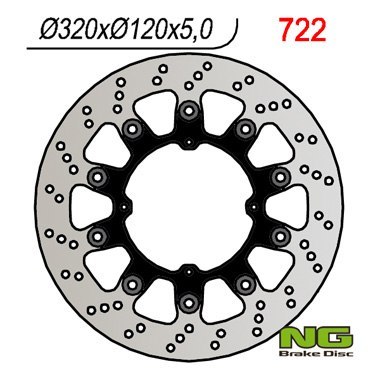 NG TARCZA HAMULCOWA PRZÓD HUSQVARNA SUPERMOTO (ŚR. 320MM) PŁYWAJĄCA (320x120x5) NG TARCZA HAMULCOWA PRZÓD HUSQVARNA SUPERMOTO (ŚR. 320MM) PŁYWAJĄCA (320x120x5)