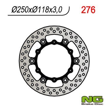 NG TARCZA HAMULCOWA PRZÓD YAMAHA YZ/YZF/WRF 01-19 PŁYWAJĄCA (250x118x3)(6X6,50MM), SUZUKI RM 125/250 '99-'10 NG TARCZA HAMULCOWA PRZÓD YAMAHA YZ/YZF/WRF 01-19 PŁYWAJĄCA (250x118x3)(6X6,50MM), SUZUKI RM 125/250 '99-'10