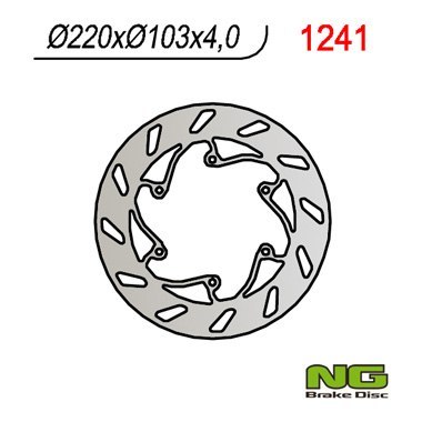 NG TARCZA HAMULCOWA TYŁ BMW G 450 X '08-'09 (220X103X4) NG TARCZA HAMULCOWA TYŁ BMW G 450 X '08-'09 (220X103X4)