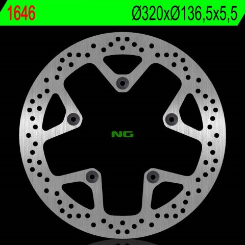NG TARCZA HAMULCOWA TYŁ BMW K 1600GT '10-'22 (320X136,5X55MM) (5X10,5MM) NG TARCZA HAMULCOWA TYŁ BMW K 1600GT '10-'22 (320X136,5X55MM) (5X10,5MM)
