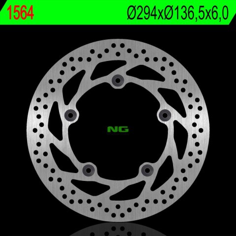 NG TARCZA HAMULCOWA TYŁ BMW K1200/1300 GT '09-'13 (294X136,5X6,0mm) (5X1,5mm) NG TARCZA HAMULCOWA TYŁ BMW K1200/1300 GT '09-'13 (294X136,5X6,0mm) (5X1,5mm)