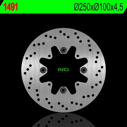 NG TARCZA HAMULCOWA TYŁ KAWASAKI 650 VULCAN '15 (250X100X4,5) (4X10,5MM) NG TARCZA HAMULCOWA TYŁ KAWASAKI 650 VULCAN '15 (250X100X4,5) (4X10,5MM)