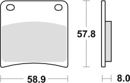 TRW ZF KLOCKI HAMULCOWE KH146 SINTER STREET SUZUKI GSXF 600 / 750 88-97, VX 800 90-95, GSXF 1100 88-96, GSX 1100 G 91-93, PRZÓD/