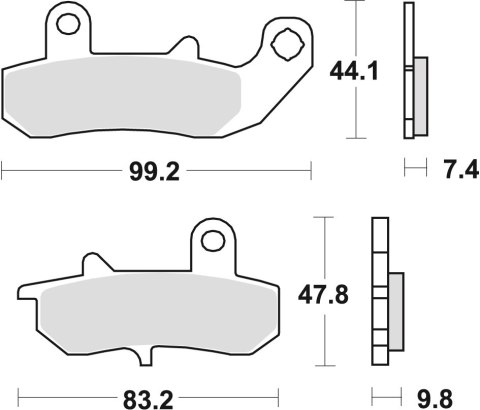 TRW ZF KLOCKI HAMULCOWE KH157 ORGANIC SUZUKI RGV 250 93-95, DR 600 / 650 89-96, DR 750 '89, DR 800 90-91, TYŁ
