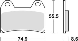 TRW ZF KLOCKI HAMULCOWE KH244 ORGANIC APRILIA PEGASO 650 05-10, BMW F 800 GT /R / S / ST 08-16, KTM 790 ADV '19-, 1090 ADV '17-,