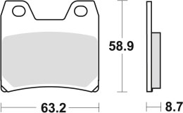 TRW ZF KLOCKI HAMULCOWE KH348 SINTER STREET YAMAHA FZS 1000 FAZER 01-05, XJR 1300 02-16, TYŁ (PROMOCJA)