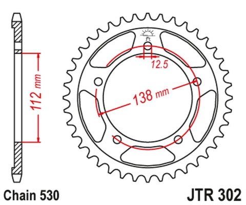 JT ZĘBATKA TYLNA 408 40 HONDA CB 1100 SA-E/F '14-'15, CB 1100 EX-E/F/G/H/J '15-'17 (40840JT) (ŁAŃC. 530) JT ZĘBATKA TYLNA 408 40 HONDA CB 1100 SA-E/F '14-'15, CB 1100 EX-E/F/G/H/J '15-'17 (40840JT) (ŁAŃC. 530)