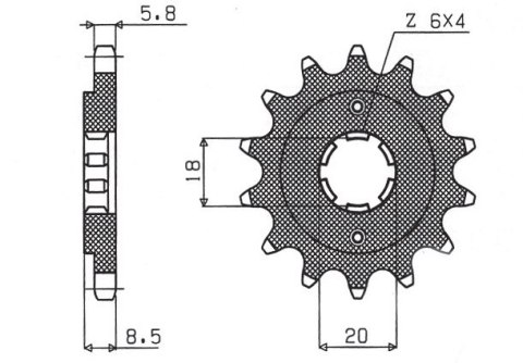 SUNSTAR ZĘBATKA PRZEDNIA 2046 14 HONDA CMX 250`87-`05 (JTF270.14) (ŁAŃC. 520) (204614JT) - WYPRZEDAŻ SUNSTAR ZĘBATKA PRZEDNIA 2046 14 HONDA CMX 250`87-`05 (JTF270.14) (ŁAŃC. 520) (204614JT) - WYPRZEDAŻ