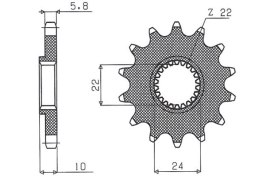 SUNSTAR ZĘBATKA PRZEDNIA 402 15 BMW F 650 '94-'13, APRILIA PEGASO 650 '98-'04 (JTF402.15) (ŁAŃC. 520) (40215JT) - WYPRZEDAŻ