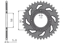 SUNSTAR ZĘBATKA TYLNA 279 31 HONDA CB 250 TWO FIFTY, NIGHTHAWK '92-'02, CMX250 REBEL (JTR279.31) (ŁAŃC. 520) (27931JT) - WYPRZED