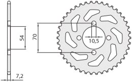 SUNSTAR ZĘBATKA TYLNA 4304 42 HONDA CBR 125 '04-'10 (JTR1206.42) (ŁAŃC. 428) (430442JT)