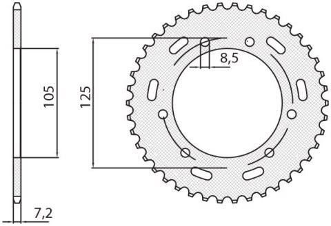 SUNSTAR ZĘBATKA TYLNA 4413 50 YAMAHA XT 125X/SM '05-'09 (JTR1134.50) (ŁAŃC. 428) (441350JT) SUNSTAR ZĘBATKA TYLNA 4413 50 YAMAHA XT 125X/SM '05-'09 (JTR1134.50) (ŁAŃC. 428) (441350JT)