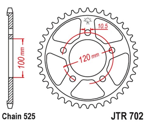 JT ZĘBATKA TYLNA 4363 45 APRILIA SL 750 SHIVER '07-'16, SHIVER 900 '17-'20, DORSODURO 900 '17-'20 (+1) (JTR702.45) (ŁAŃC. 525) JT ZĘBATKA TYLNA 4363 45 APRILIA SL 750 SHIVER '07-'16, SHIVER 900 '17-'20, DORSODURO 900 '17-'20 (+1) (JTR702.45) (ŁAŃC. 525)