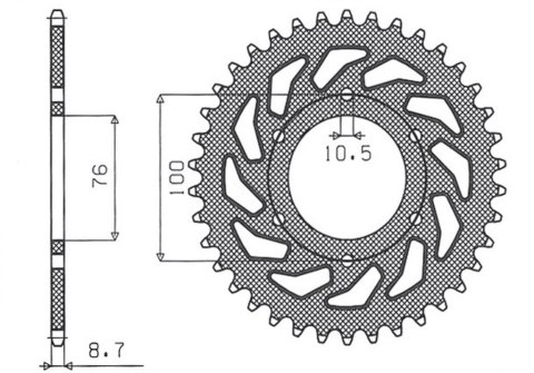 SUNSTAR ZĘBATKA TYLNA 818 42 SUZUKI GS 1000/1100, GSX 1100E (JTR818.42) (ŁAŃC. 630) - WYPRZEDAŻ SUNSTAR ZĘBATKA TYLNA 818 42 SUZUKI GS 1000/1100, GSX 1100E (JTR818.42) (ŁAŃC. 630) - WYPRZEDAŻ