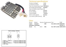 DZE REGULATOR NAPIĘCIA CAGIVA NAVIGATOR 1000 '00-'04; SUZUKI TL 1000R/S '97-'03 (OEM 800092586;32800-02F00) (35A)