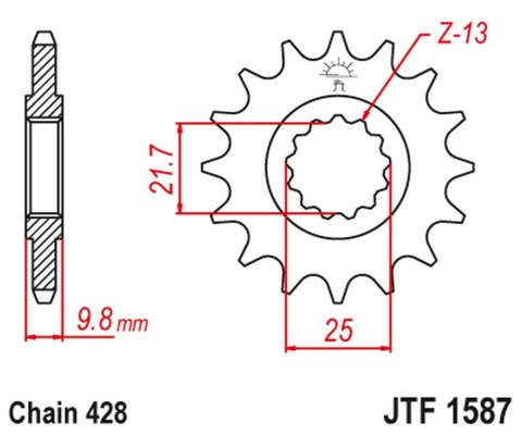 JT ZĘBATKA PRZEDNIA 2049 20 YAMAHA FZR 400 '88-95', SR 400 '88-17' SR 500 '91-00' (204920JT) (ŁAŃC. 428) JT ZĘBATKA PRZEDNIA 2049 20 YAMAHA FZR 400 '88-95', SR 400 '88-17' SR 500 '91-00' (204920JT) (ŁAŃC. 428)