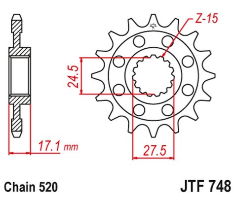 JT ZĘBATKA PRZEDNIA 2250 14 DUCATI 899 PANIGALE '14-'15, 959 PANIGALE '16-'19, (1199 PANIGALE '12-'17 KONWERSJA NA ŁAŃC. 520) (2 JT ZĘBATKA PRZEDNIA 2250 14 DUCATI 899 PANIGALE '14-'15, 959 PANIGALE '16-'19, (1199 PANIGALE '12-'17 KONWERSJA NA ŁAŃC. 520) (2