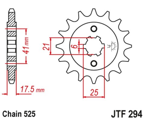 JT ZĘBATKA PRZEDNIA 284 14 HONDA XBR 500 '87-'91 (28414JT) (ŁAŃC. 525) (-1) JT ZĘBATKA PRZEDNIA 284 14 HONDA XBR 500 '87-'91 (28414JT) (ŁAŃC. 525) (-1)