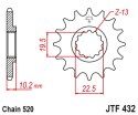 JT ZĘBATKA PRZEDNIA 435 11 SUZUKI RM 250 '87-'12 (43511JT) (ŁAŃC. 520)