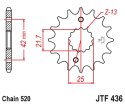 JT ZĘBATKA PRZEDNIA 438 14 SUZUKI GSX 400 F '81-'86, RG 250 GAMMA '83-'88 (43814JT) (ŁAŃC. 520) - MOŻE ZASTĄPIĆ JTF565.14