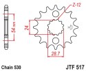 JT ZĘBATKA PRZEDNIA 526 15 KAWASAKI ZZR 1200/1400 (52615JT) (ŁAŃC. 530)