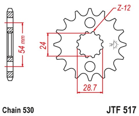 JT ZĘBATKA PRZEDNIA 526 15 KAWASAKI ZZR 1200/1400 (52615JT) (ŁAŃC. 530) JT ZĘBATKA PRZEDNIA 526 15 KAWASAKI ZZR 1200/1400 (52615JT) (ŁAŃC. 530)