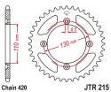 JT ZĘBATKA TYLNA 4306 50 ALUMINIOWA RACELITE HONDA CR 80/85 (430650JTA) (ŁAŃC. 420) KOLOR CZARNY