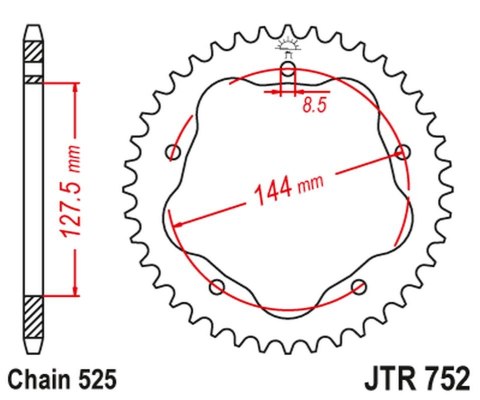 JT ZĘBATKA TYLNA 4320 36 DUCATI 848/916/996/1000/1100 (POTRZEBNY ADAPTER JTA750B) (432036JT) (ŁAŃC. 525) JT ZĘBATKA TYLNA 4320 36 DUCATI 848/916/996/1000/1100 (POTRZEBNY ADAPTER JTA750B) (432036JT) (ŁAŃC. 525)